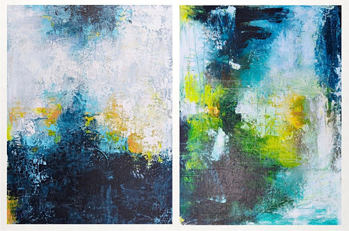 Duo Jasné odpoledne a Odlesky.....180x120cm