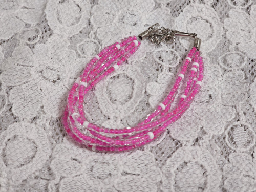 Korálkový náramek Pink — foto 1