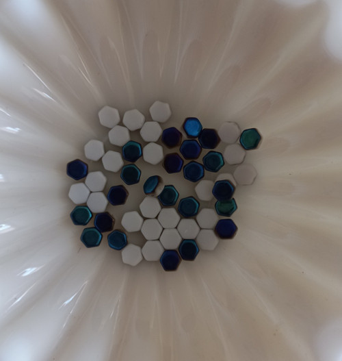 Hexagon - Blue Metallic, 50 ks