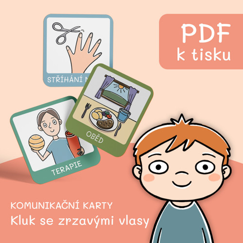 PDF Komunikační karty pro děti, Kluk zrzavé vlasy