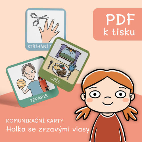 PDF Komunikační karty pro děti, Holka zrzavé vlasy