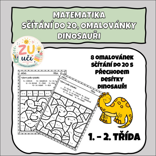 Omalovánky do 20 - Dinosauři