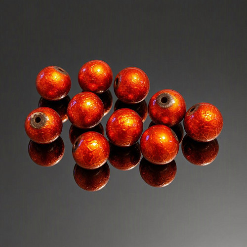 Metalizované perle měděné, 10mm (10ks)