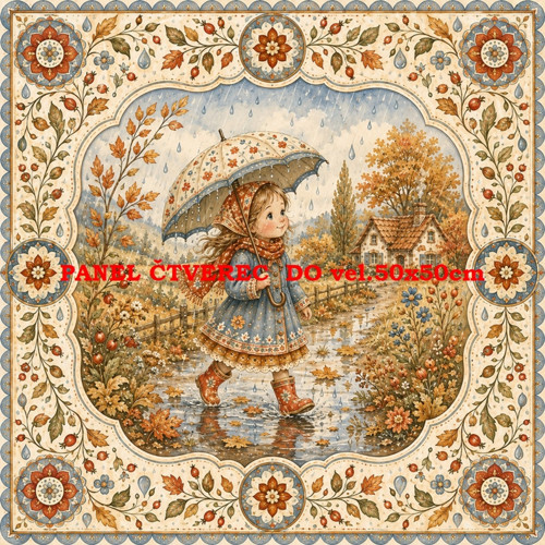 Bavlněný panel 10x10 cm
