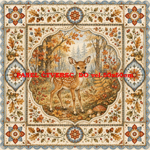 Bavlněný panel 10x10 cm — foto 1