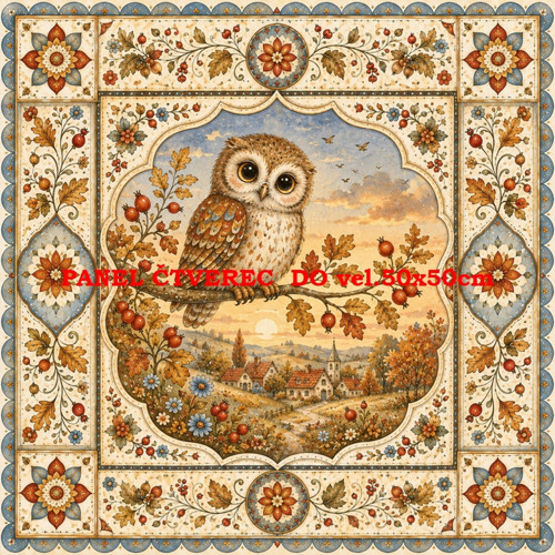 Bavlněný panel 10x10 cm