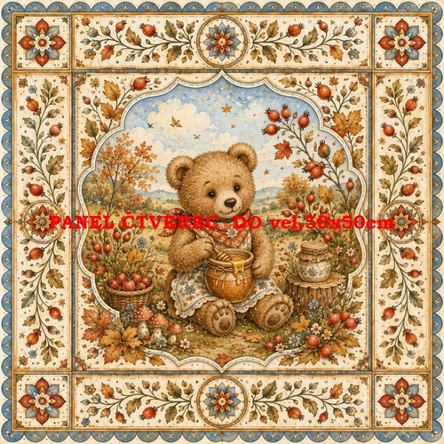 Bavlněný panel 10x10 cm