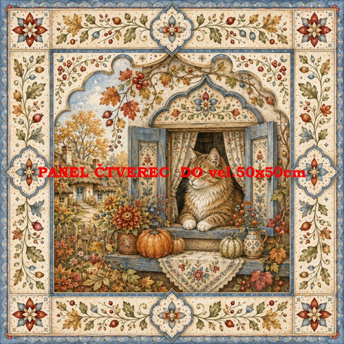 Bavlněný panel 10x10 cm