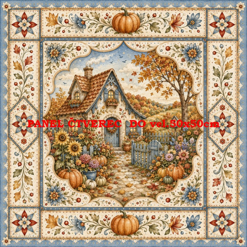 Bavlněný panel 10x10 cm