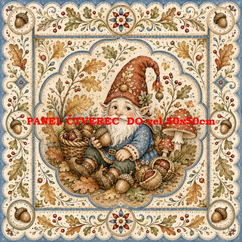 Bavlněný panel 10x10 cm — foto 1