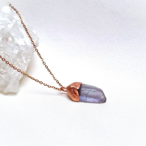 Fluorit - náhrdelník s přírodním fluoritem