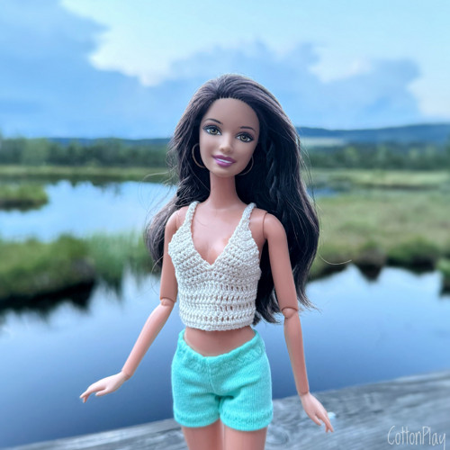 Kraťasy pro Barbie - mint
