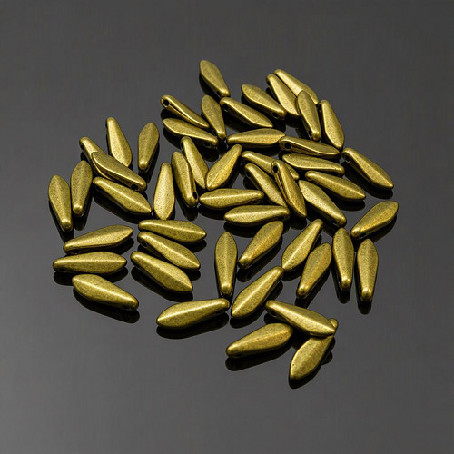Kovové korálky jazýčky 16x5mm (50ks)