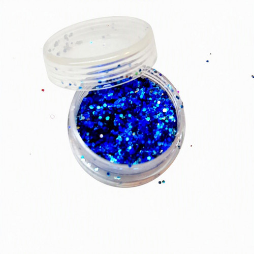 Tm.modré glitry s holografickýn efektem
