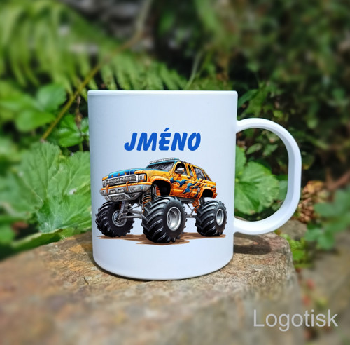 Plastový hrnek pro děti MONSTER T a jméno na přání