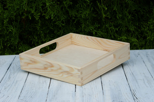 Dřevěný servírovací tác 24 cm x 24 cm