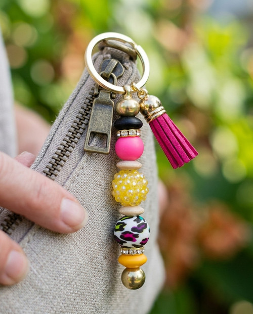 Přívěsek s chlupatým korálkem no.7