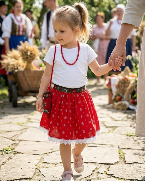Dívčí folklorní sukýnka 5-6 let