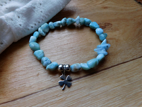 Náramek - NEREZ + larimar