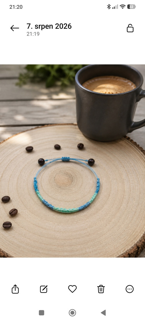 Micro macramé náramek OCEÁN
