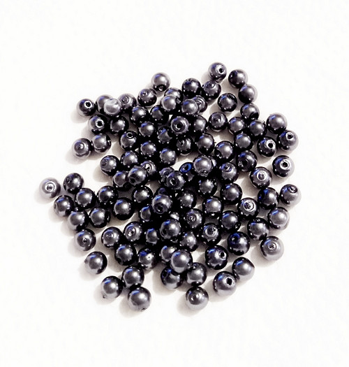 Skleněné voskované perličky 4mm (100ks)