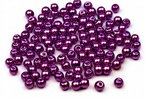Skleněné voskované perličky 4mm (100ks)