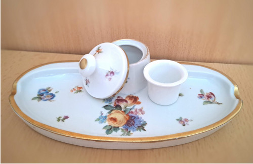 Starožitný porcelánový kalamář