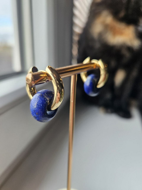 Náušnice loops Lapis Lazuli