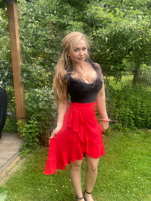 Zavinovací sukně - Sofia- červená