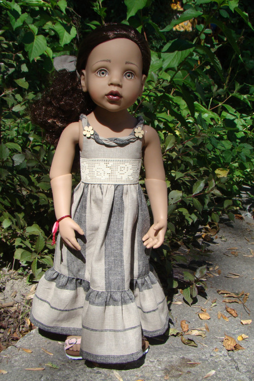 Hannah Götz 50 cm - lněné šatičky — foto 1