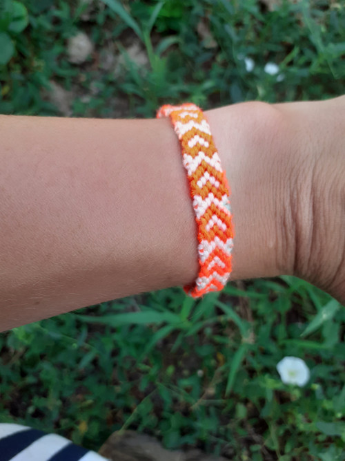 Vzor 01 - Srdíčka (oranžová)