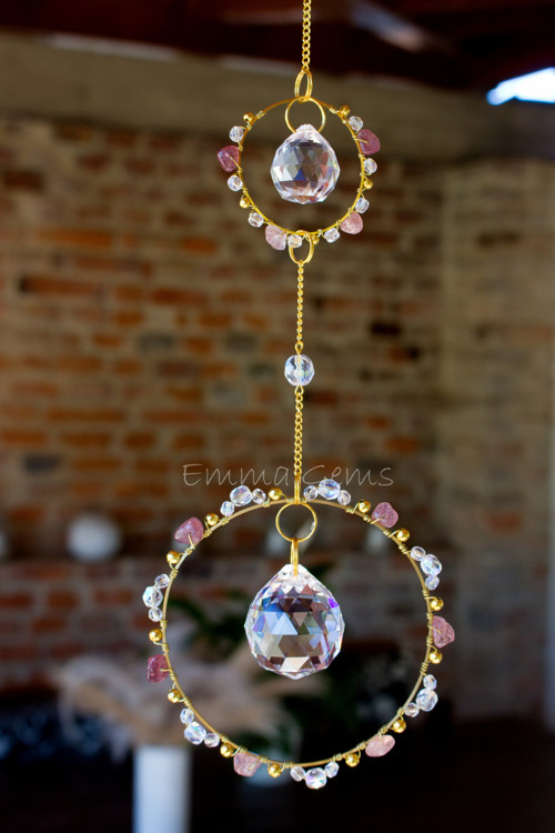 Suncatcher/Lapač Slunce Sia jahodový křemen
