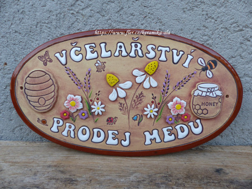 Včelařský kachel oválný č. 11 / SKLADEM