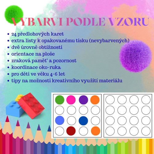 Vybarvi podle vzoru: Zraková percepce (PDF soubor)
