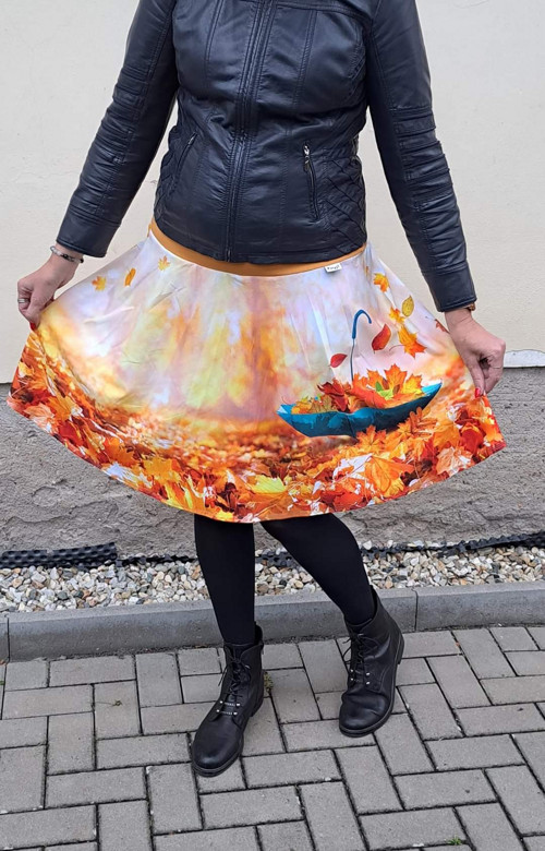 Půlkolová sukýnka - NA OBJEDNÁNÍ