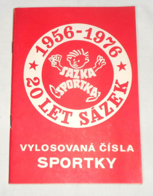 Brožura • Vylosovaná čísla Sportka, SAZKA 1976
