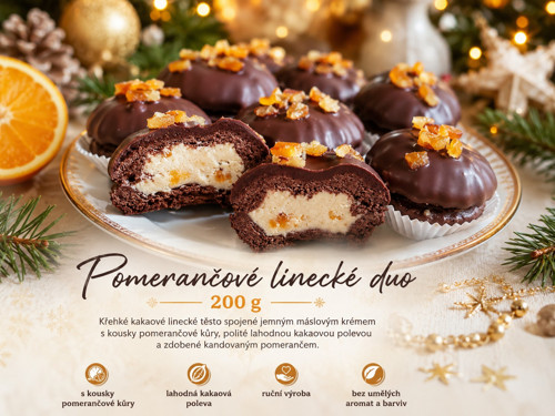 Pomerančové linecké DUO 200 g
