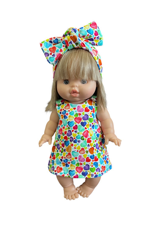 Šaty pro MINIKANE 34 cm - srdiečka — foto 1