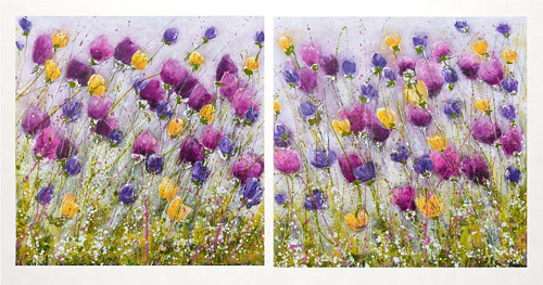 Duo V květu....70x140cm