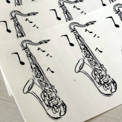 Dočasné tetovačky Tiny Tattoos Saxofon 3ks T0106