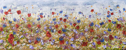 Prolínání květů...150x60