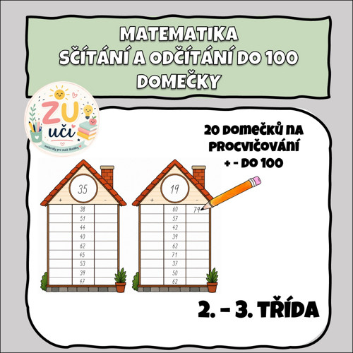 Matematické domečky + - do 100 — foto 1