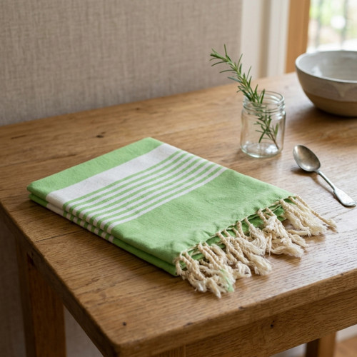 Osuška / Fouta s proužky – Kiwi