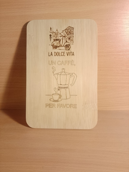 Bambusové prkénko – La Dolce Vita / Un Caffè