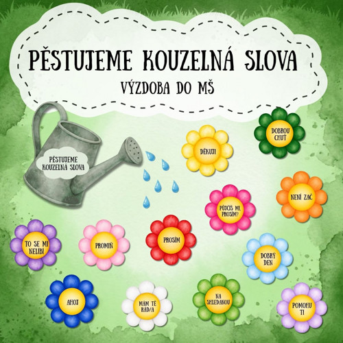 Pěstujeme kouzelná slova - výzdoba (PDF k tisku)
