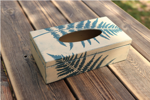 Box na kapesníky – Dotek kapradin