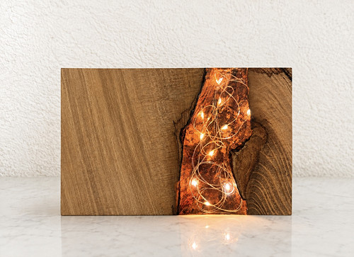 Dřevěná lampa malá - DÍRA PO SUKU 2