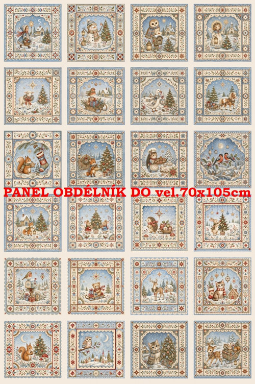 Bavlněný panel 40 x 60 cm