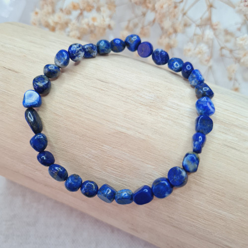 Lapis Lazuli náramek valounky 6 - 8 mm (moudrost,