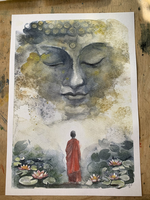 Buddha print A4